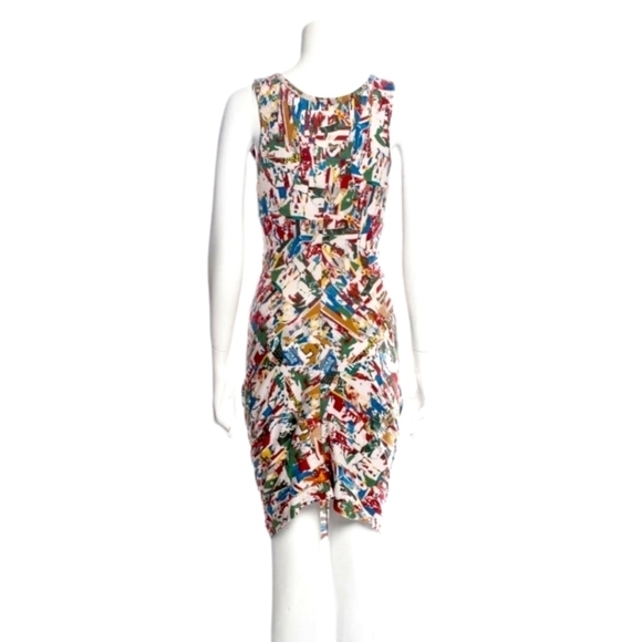 Alexander McQueen Abstract Multicolor Bodycon Dress - Picture 2 of 7